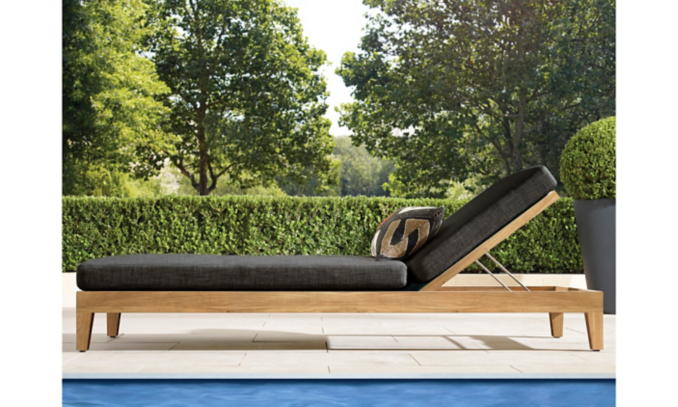 Shop Balmain Natural Teak Chaise